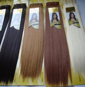 7 couleurs Janet Collection ENCORE sans emballage mélange de cheveux humains Futura fibre Yaki tissage mélangé droit 1139356