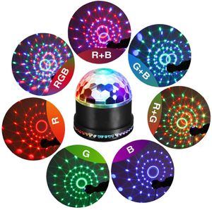 Boule magique en cristal Led 7 couleurs, lumière de scène Disco avec 48 LED, lumière à effets de tournesol