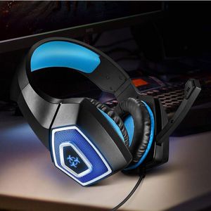 Auriculares para juegos de PC con luz LED de 7 colores, auriculares estéreo 3D con cable y micrófono con botón de silencio para ordenador PS4, portátil, Xbox, auriculares USB de 3,5 mm