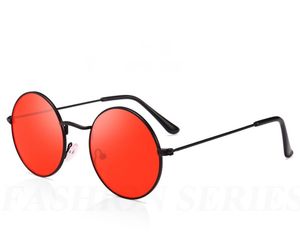 7 Farben Vintage Harajuku Mode Sonnenbrille koreanische große runde Sonnenbrille Metallrahmen Unisex Designer Großhandel