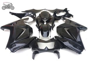 Kit de carénage pour Kawasaki Ninja 250R ZX250R ZX 250 2008 2009 2010 2011 2012 EX250 08-12, tout noir brillant, 7 cadeaux