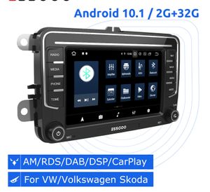 Radio con GPS para coche, reproductor Multimedia con Android 2 Din, CarPlay AM, RDS, DSP, estéreo, 7 pulgadas, para Volkswagen Passat B6 Golf Polo Skoda Seat
