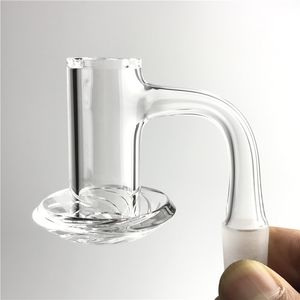 Licuadora de cuarzo de 20 mm y 2,5 mm de espesor Clavo de Banger giratorio con clavos superiores biselados para fumar Clavos sin hogar para evitar salpicaduras de aceite Bongs de agua de vidrio