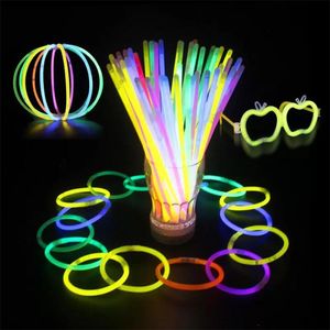 7 bâtons lumineux multicolores, bracelet, collier, néon, fête, lumière clignotante LED, sucette, nouveauté, jouet de concert