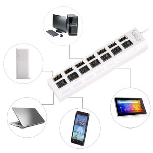 Freeshipping 7 ports USB 2.0 HUB Sharing Switch Adapter pour PC Desktop Laptop High Speed