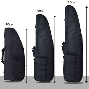 70 98 118cm Tactique Gun Molle Sac Heavy Duty Rifle Case Gun Carry Sac à bandoulière pour Sniper Airsoft Holster Accessoires de chasse Y1227