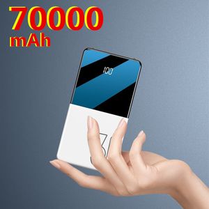 70000mAh Slim Power Banks Chargeur Portable Batterie Externe Pover Bank Pour iPhone 12Pro Xiaomi Huawei Samsung Power Bank