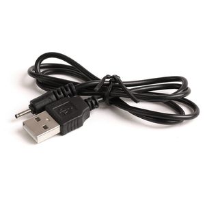 Câbles d'alimentation USB haute vitesse noirs vers DC2.0, 70cm, port 2mm, 300 pièces/lot