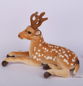 70 cm couché Elk girafe sika cerf avec angle simulé animaux en peluche modélisation des enfants décorat de Noël en peluche