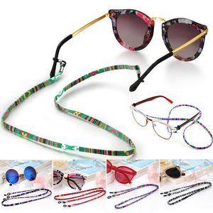 70cm Retro Eyeglass Sunglasses Cotton Neck String Cord Retainer Strap Eyewear lanyard Holder with Silicone Loop Glasses Chain