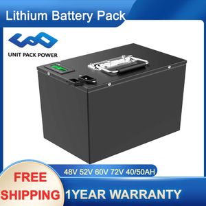 Batterie au Lithium Rechargeable 72V 80AH batterie de Scooter Ebike 52V 60V 50AH BMS intégré pour onduleur de vélo électrique RV EV