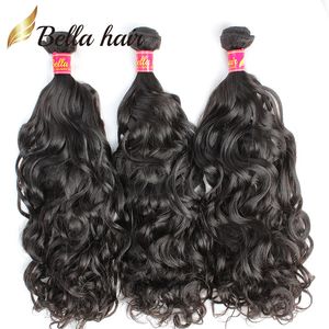 Color del pelo de Bella 8A pelo de la Virgen de la armadura BrazilianHair onda natural de Camboya peruana de Malasia Remy extensiones de cabello natural