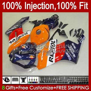 Molde de inyección 100% apto para carenados HONDA CBR1000 CBR 1000 RR CC 04-05 Cuerpo 52No.17 CBR 1000RR 1000CC 2004 2005 CBR-1000 CBR1000RR 04 05 OEM Carenado completo Repsol azul