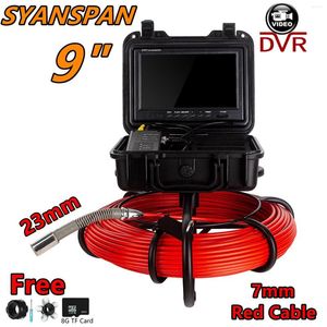 7mm de diamètre câble rouge DVR 20-50M HD écran SYANSPAN caméra d'inspection de tuyau IP68 vidange égout Pipeline vidéo endoscope industriel