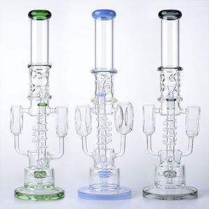 7 mm d'épaisseur verre bangs arroseur perc narguilés spirale percolateur conduites d'eau recycleur huile dab rigs grand bang 14 mm joint femelle avec bol