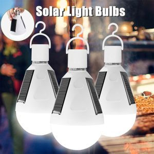 Bombilla LED de energía Solar E27 de 7W/12W, Luces Solares LED portátiles, lámpara LED recargable, impermeable, para exteriores, tienda de campaña, luces de jardín