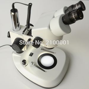 MICROSCOPE BINOCULAIRE À ZOOM STÉRÉO À ÉCLAIRAGE LED SUPÉRIEUR ET BAS 7X-45X, Oculaire WF10X/20, livraison gratuite