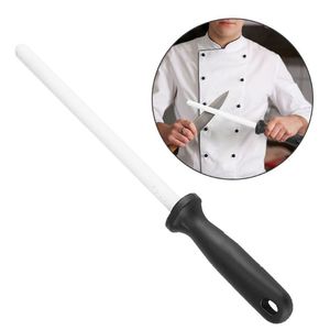 Tige d'affûtage de couteaux en céramique de 8 à 10 pouces, avec de bonnes poignées, poignée en ABS, outil professionnel de bâton d'affûtage en zircone pour couteau de cuisine Sci286o