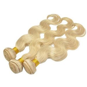 830 pouces grade 10a 4 pièces 50g 100 cheveux humains droite brésilienne vague de corps blond cheveux humains faisceaux couleur blonde vierge remy cheveux trame