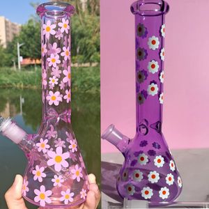 Dasiy Glass Bong Dab Rigs Cubilete Cachimbas Downstem Perc Bongs de agua de vidrio grueso Pipa para fumar con junta de 14 mm