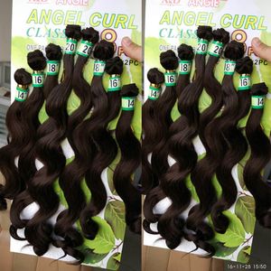 8 faisceaux extensions de cheveux synthétiques style BODY WAVE style péruvien vague lâche cheveux tressage crépus mélangé trame cheveux usine dhgate pour marley