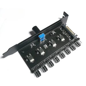 Contrôleur de régulateur de vitesse de la vitesse du ventilateur de refroidissement à 8 canaux pour CPU PC HODD HDD VGA PWM PCI Bracket Power SATA