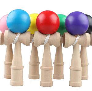 8 couleurs Nouvelle grande taille 18 * 6 cm Kendama Ball Japonais Traditionnel Bois Jeu Jouet Éducation Cadeau Enfants jouets DHL / Fedex Gratuit