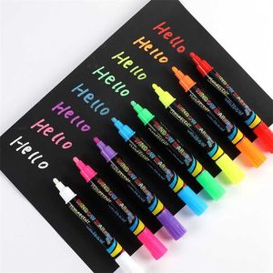 8 couleurs marqueur de craie liquide effaçable stylo de fabricant de céramique de verre effacement facile pour la promotion de Noël scrapbooking manta stationer 211104