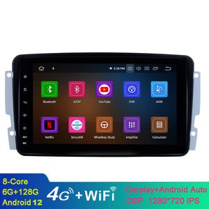 8 pouces Android Car Video GPS Navigation For Mercedes-Benz CLK 1998-2004 avec Bluetooth Radio USB WiFi Prise en charge du DVR Digital TV