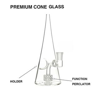 El vidrio del cono de 8 pulgadas bong los accesorios que fuman del tubo de agua de cristal grueso del cabezal de ducha de la cachimba