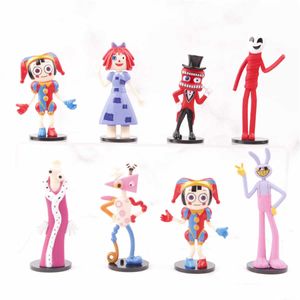 8 unids/set figuras mágicas de circo Digital juego figuras de acción regalo de Navidad de dibujos animados para niños