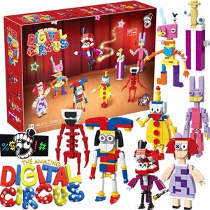 8 pièces/ensemble l'incroyable cirque numérique enfants puzzle jouet bloc de construction jouets cadeau de noël pour les enfants avec emballage de détail