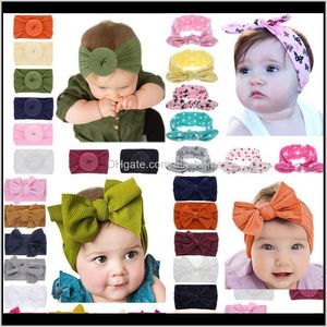 8 estilos Baby Girls Bow Diademas Niños Elástico Headwear Tocado Headwrap Turbante Nudo Niños Venta al por mayor Rgy7J Ihita