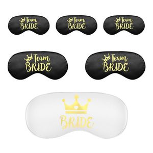 8 Estilos Gold Team Bride Sleep Mask Regalo de dama de honor Despedida de soltera para fiesta Boda Nupcial Ducha Decoración Y201020