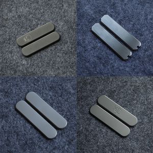 8 types 1pair titanium alliage couteau manche de poignée patchs pour 58 mm victorinox Swiss Army Knives Scale Future World Skull Biohazard Logo