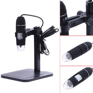 800 / 1000x 8 LED USB 2.0 Microscopio digital Microscopio endoscopio Herramientas de microscopio eléctrico 2MP Magnifier de zoom Cámara de zoom + soporte de soporte