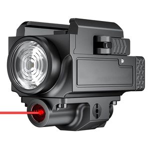 800 Lumens Light with Red Green Dot Laser Sight Rechargeable Flashlight Hunting Light for 20mm Picatinny Rail-Red