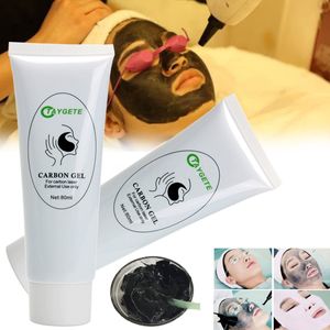 80 ml gel de carbone molle en profondeur nettoyage hydratant le visage noir crème pour le traitement au laser ND YAG Spot noir enlever la peau