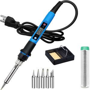 80W digital display with LED temperature adjustable electric soldering iron set household electronic maintenance tool