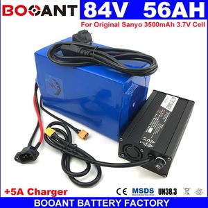 Batterie Lithium-ion 84V 56AH 3000W 5000W 7000W batterie électrique e-bike 84V pour Original Sanyo GA 18650 5A Charger318G