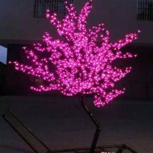 864 Uds LEDs 6 pies de altura LED árbol de flor de cerezo árbol de Navidad luz impermeable 110 220VAC Color rosa uso exterior Ship279t