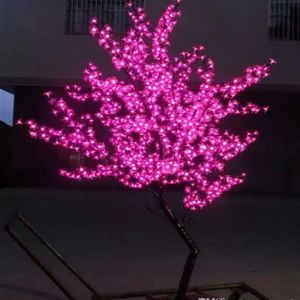 864 Uds LED 6 pies de altura LED árbol de flor de cerezo árbol de Navidad luz impermeable 110 220VAC Color rosa uso exterior Ship264p