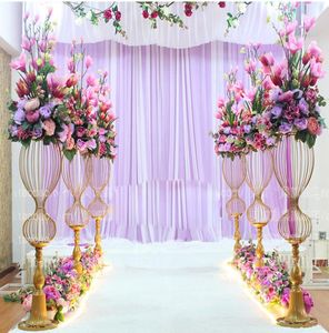 89cm Tall Metal Wedding Roads Roads Stand Flower Wedding Aisle Decorations 2020 Gold Gold Road Flower Flower Flower4430415