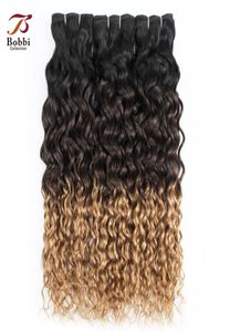 8A brésilien ombre blonde Blonde Water Wave Hair tisan Packs 1B427 Three Tone 1224 pouces 34 pièces Remy Extensions de cheveux humains5913349