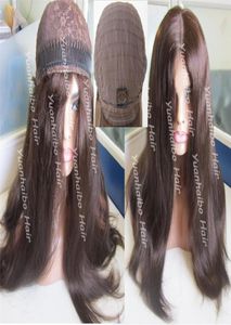 Sheitels de cheveux humains de qualité 8A 4x4, perruques juives en soie, cheveux mongols vierges, casher, sans bonnet, 4452999