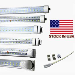 8ft led tube de lumière en gros 72W Led Tube T8 8ft FA8 Simple Broche G13 R17D Intégré Double Côtés smd2835 AC85-265V DLC UL