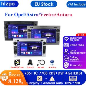 Autoradio de Navigation GPS, Android 12, 8 go/128 go, 2din, stéréo, RDS, pour voiture Opel Astra H G J Antara Vectra Vivaro Corsa C D Zafira B