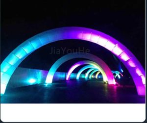 Arc d'éclairage gonflable à LED de 8m W, grand arc lumineux de noël en plein air pour événement de fête avec bandes