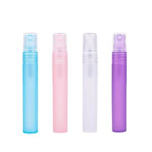8ML givré parfum vaporisateur bouteille Portable vide rechargeable en plastique Tube cosmétique conteneurs bouteilles pour voyage fête fournitures de maquillage
