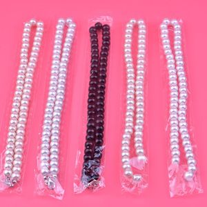 Gargantilla de perlas de imitación de cristal de 8mm, collar femenino, cuentas simples de clavícula, cadenas, accesorios de joyería, venta directa de fábrica